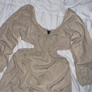 Cutout Long-Sleeve Dress